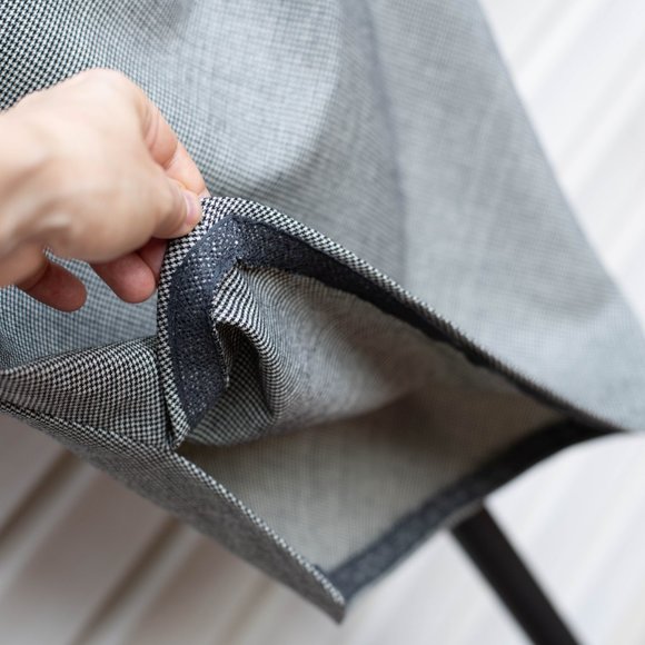 Sportmax by Max Mara Women's 12 Draped Wool Houndstooth Midi Skirt Gothic Goth - Picture 2 of 6